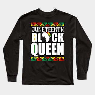 Juneteenth Black Queen Long Sleeve T-Shirt